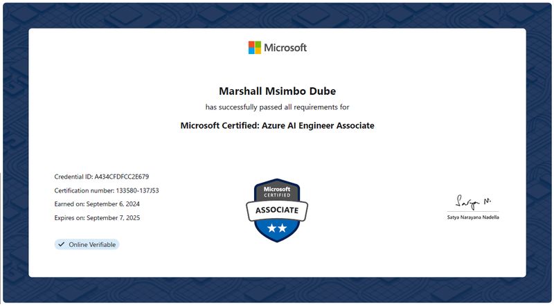 Microsoft AI-102 Azure AI Engineer certification
