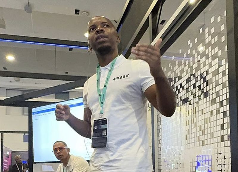 Presenting at the Microsoft booth in Cape Town