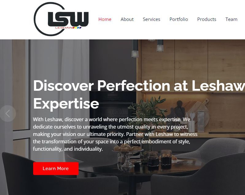 Leshaw website - leshaw-lsw.co.za