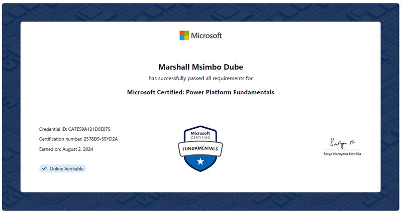 Microsoft PL-900 Power Platform certification